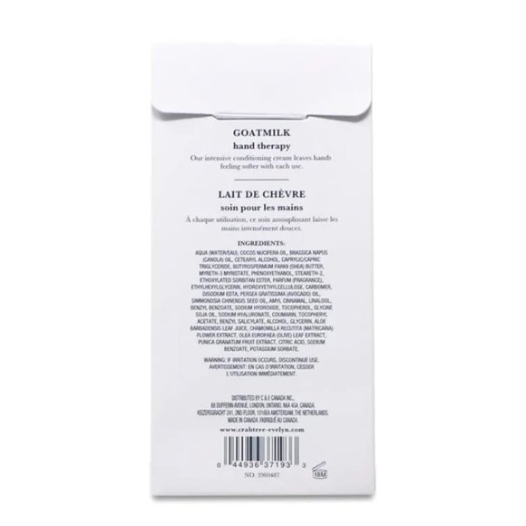 Crabtree & Evelyn Goat Milk Hand Therapy Cream 3.5 oz Moisturizer for Dry Skin - Picture 4 of 4